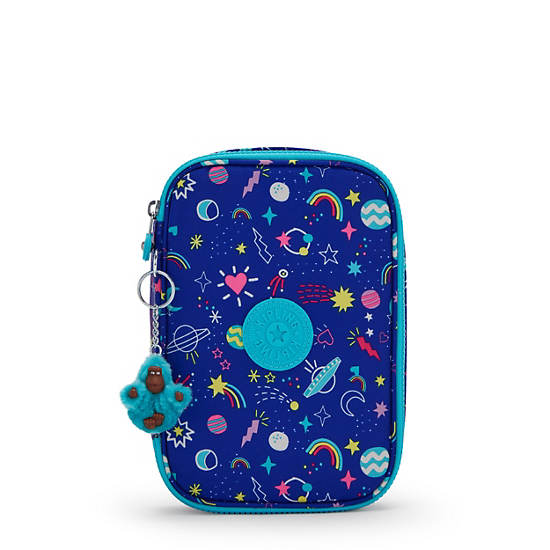 Plecaki Kipling 100 Pens Printed Case Niebieskie | PL 1325NW